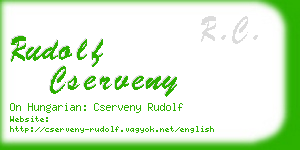 rudolf cserveny business card